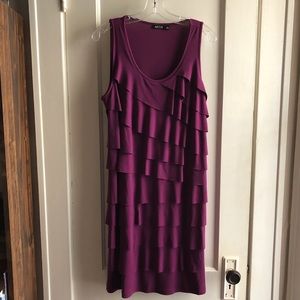 Apt 9 Ruffled Front Raspberry Sleveless Dress